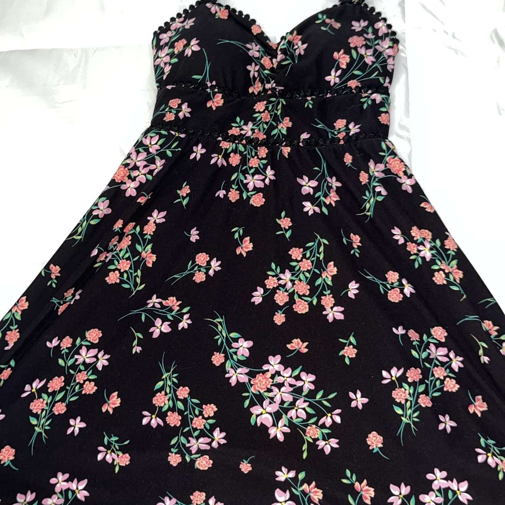 Floral Black Dress